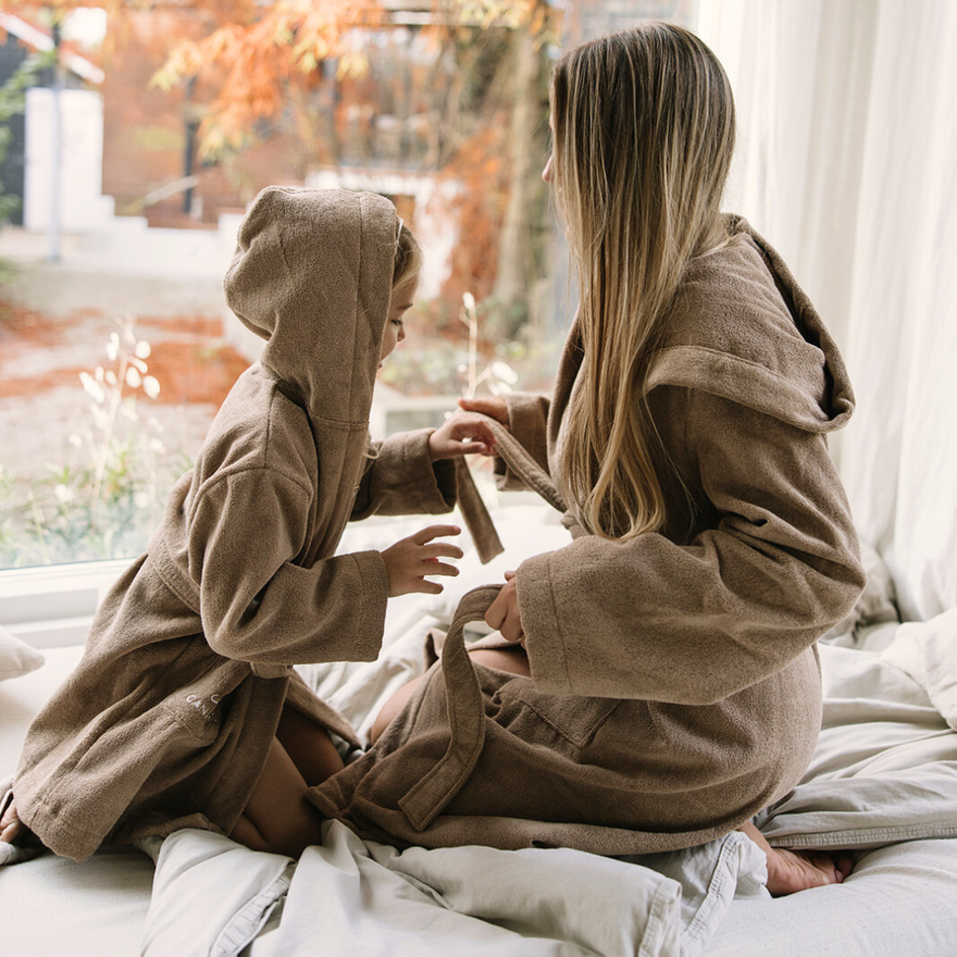 Badekåber til hele familien i 100% økologisk bomuldfrotté